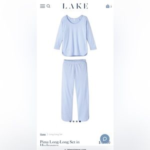 Lake long pjs in XL hydrangea